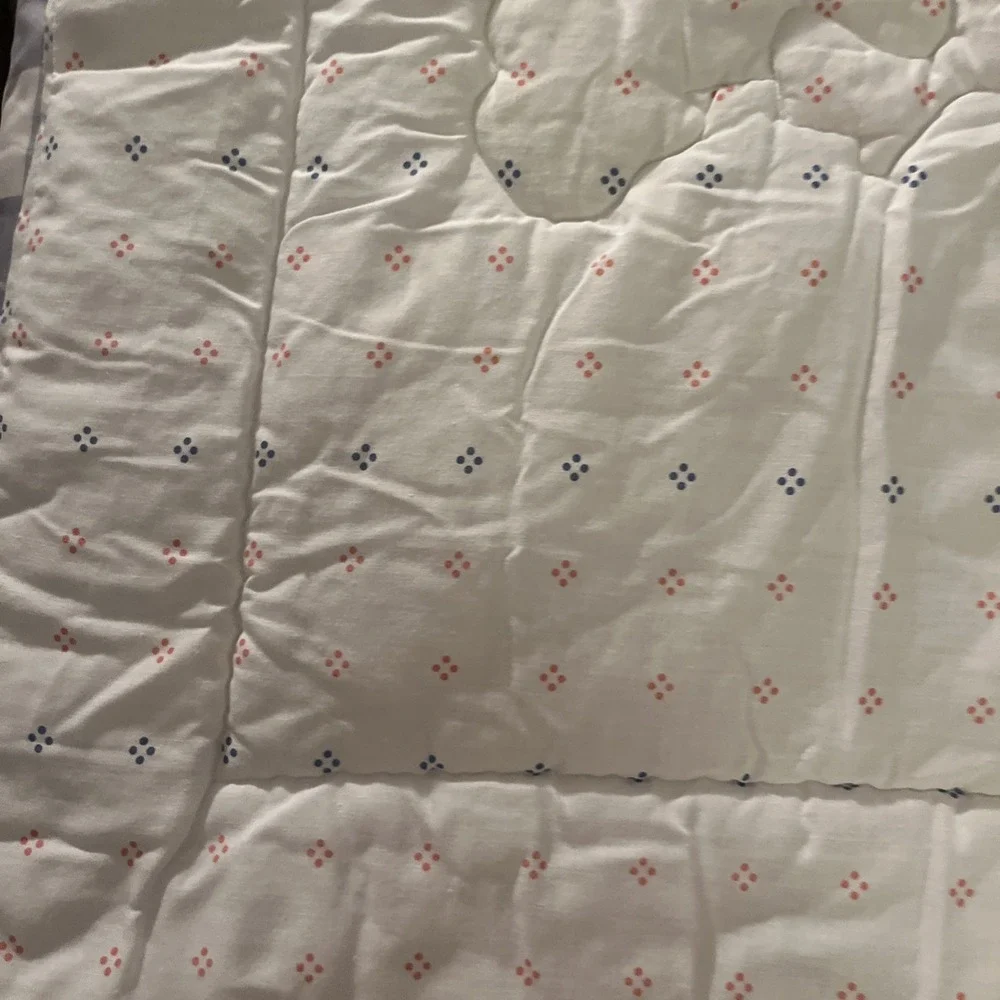 Vtg Dundee '84 Disney Baby Mickey Minnie ABC Balloons Crib Comforter Blanket